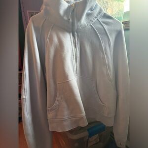 Light blue lululemon funnel neck scuba